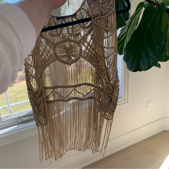 Fringe vest Beige (never worn) - Picture 2 of 8